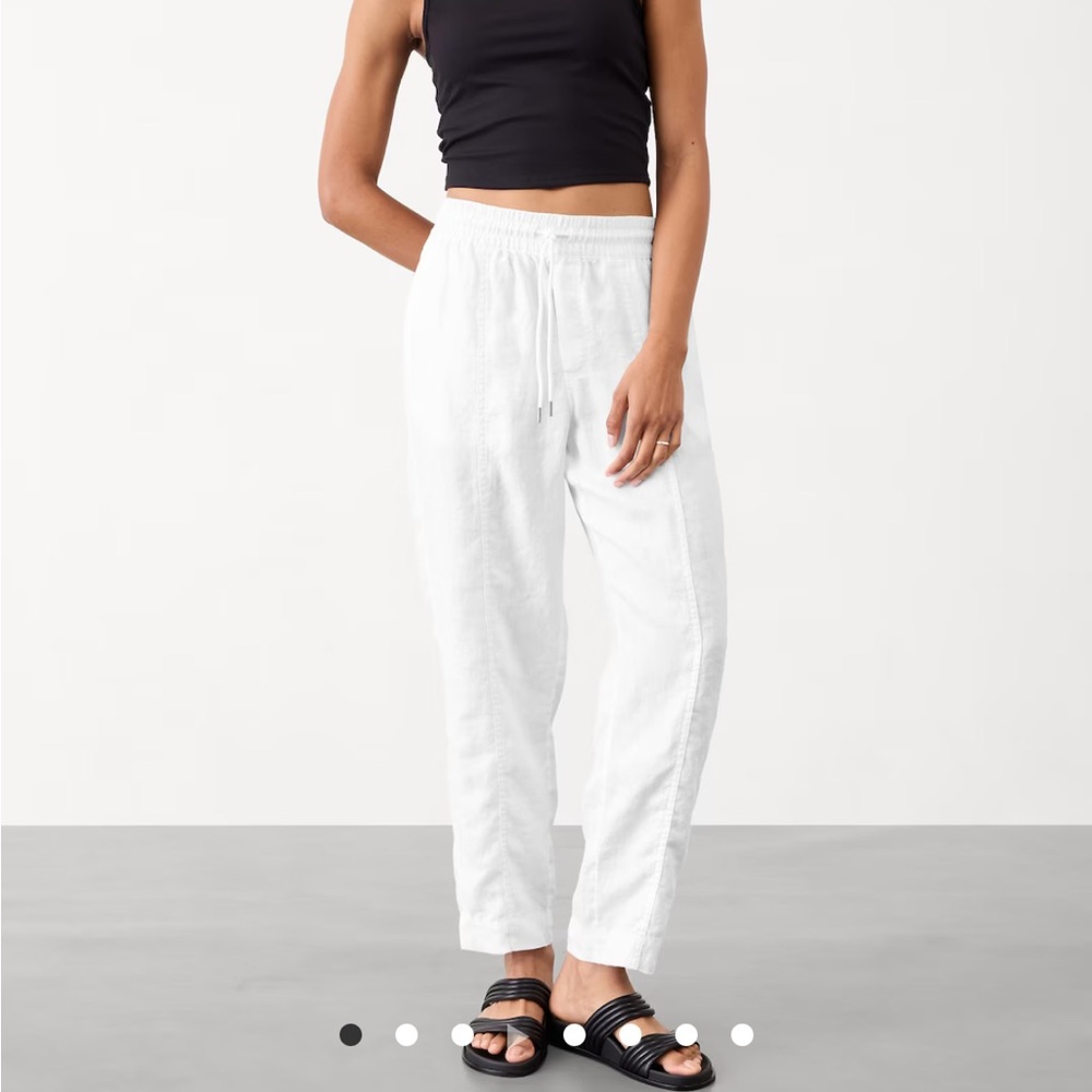Retreat High Rise Linen Ankle Pant